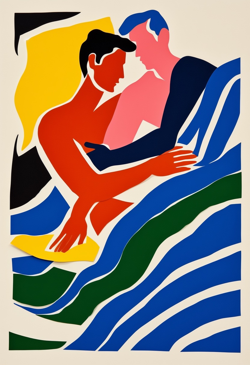 Cut Paper Spoon Embrace