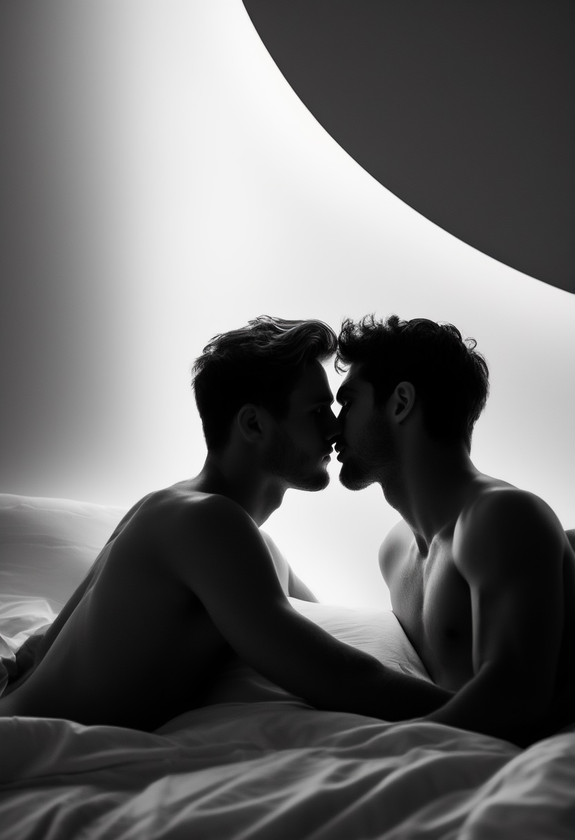 Dorm Room Intimacy in Monochrome