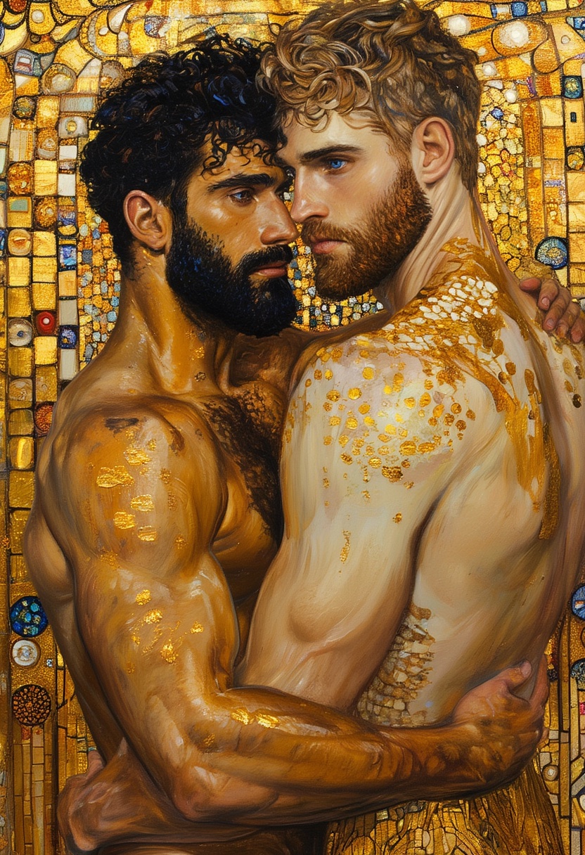 Golden Mosaic Embrace