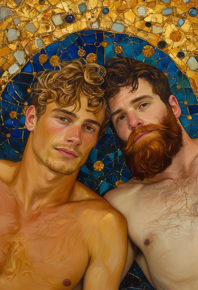 Golden Mosaic Embrace