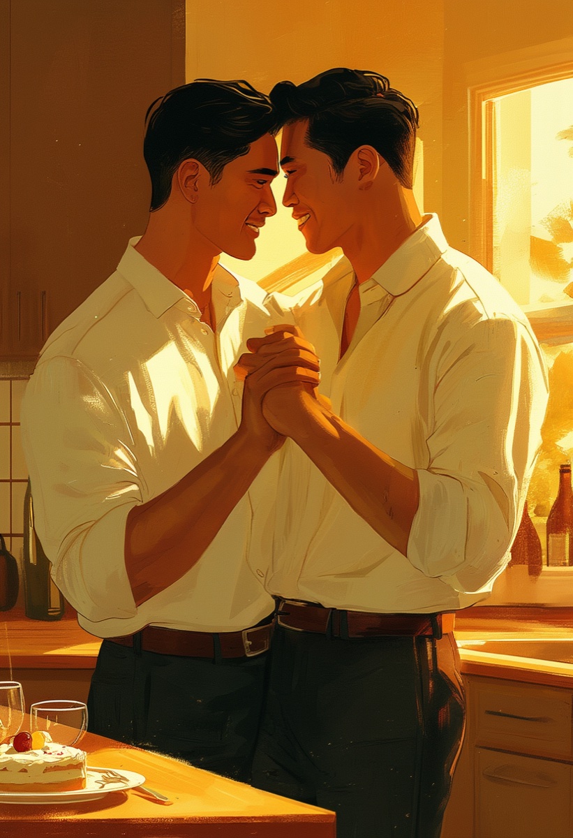 Golden Hour Embrace Card