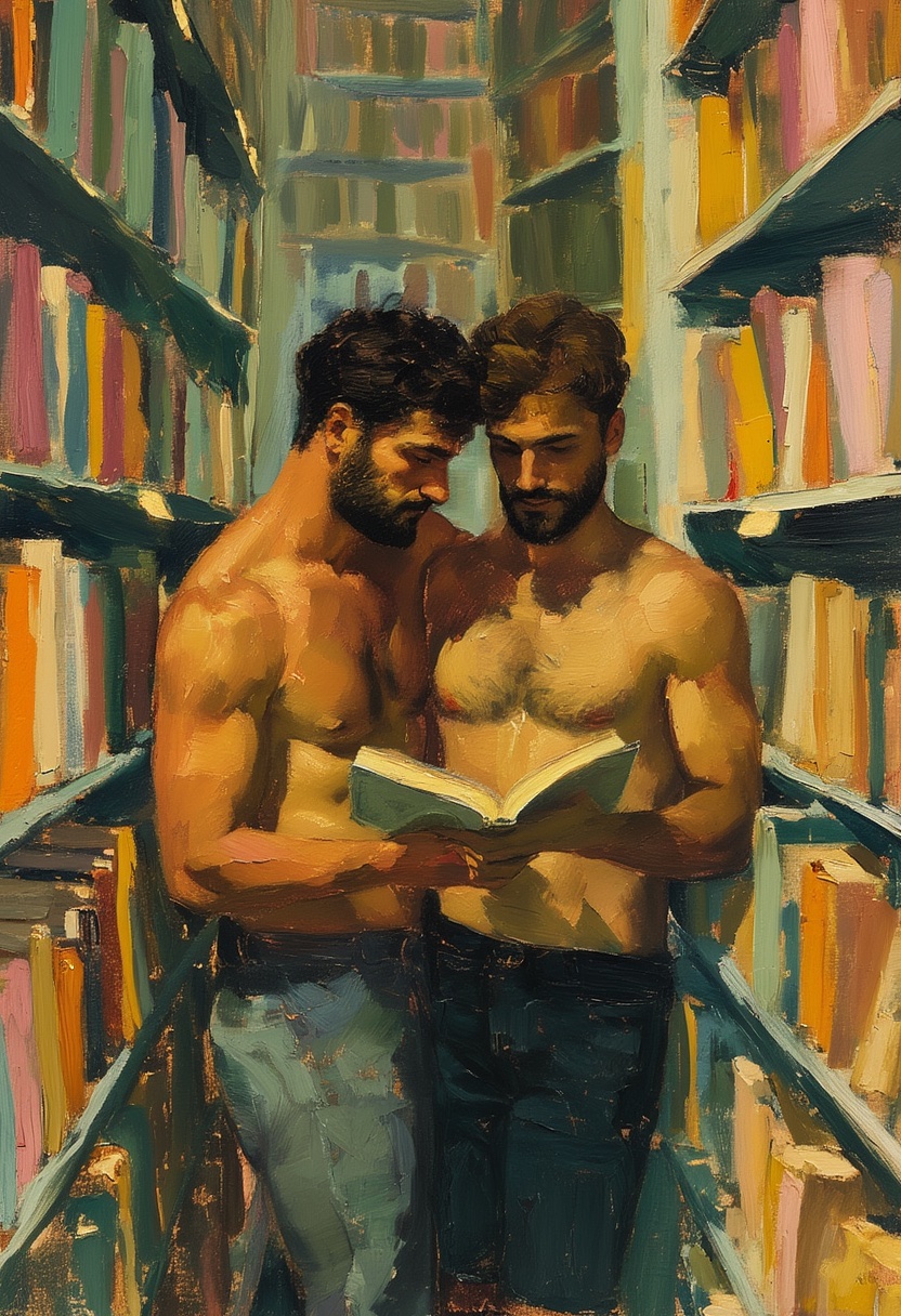 Library Aisle Book Embrace