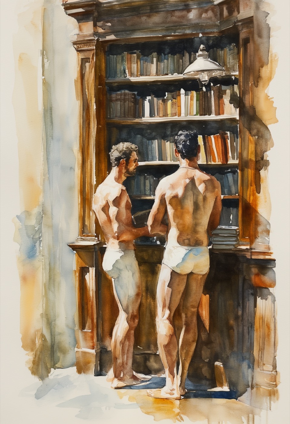 Library Exchange Intimate Scene