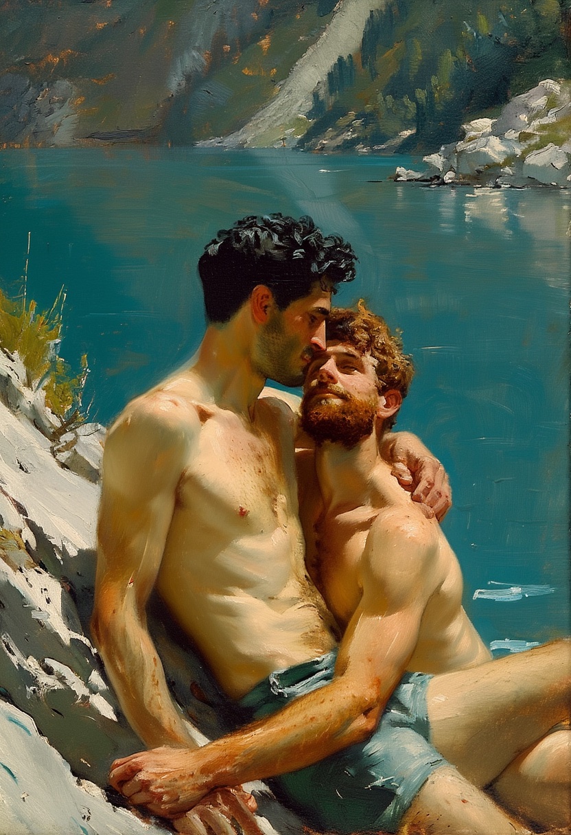 Mountain Lake Embrace