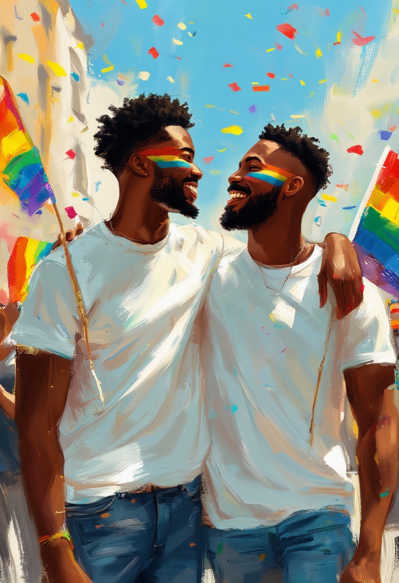 Pride Rainbow Face Paint Card