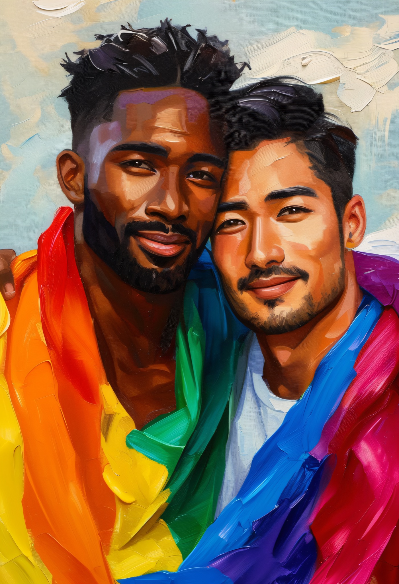 Radiant Rainbow Embrace