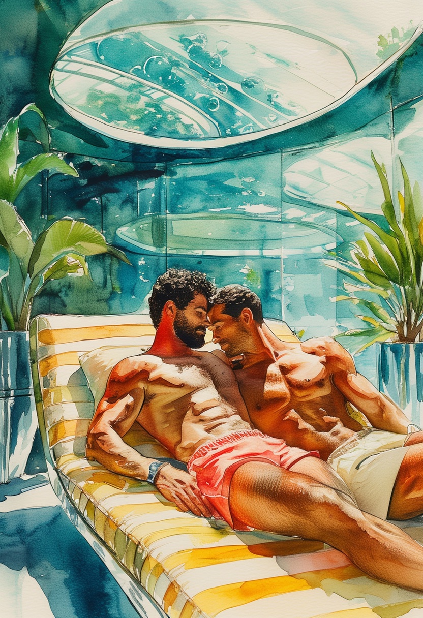 Retro-Futuristic Atomic Embrace