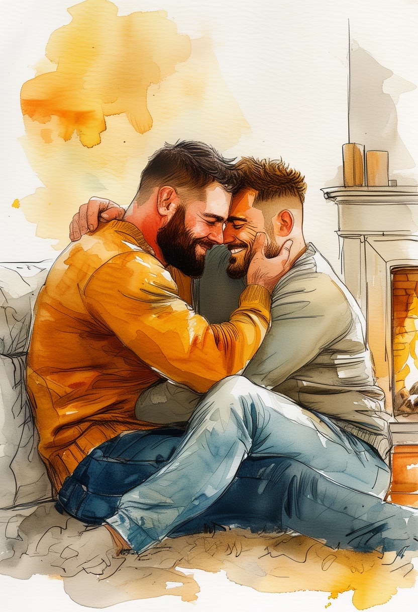 Rugged Embrace Watercolor