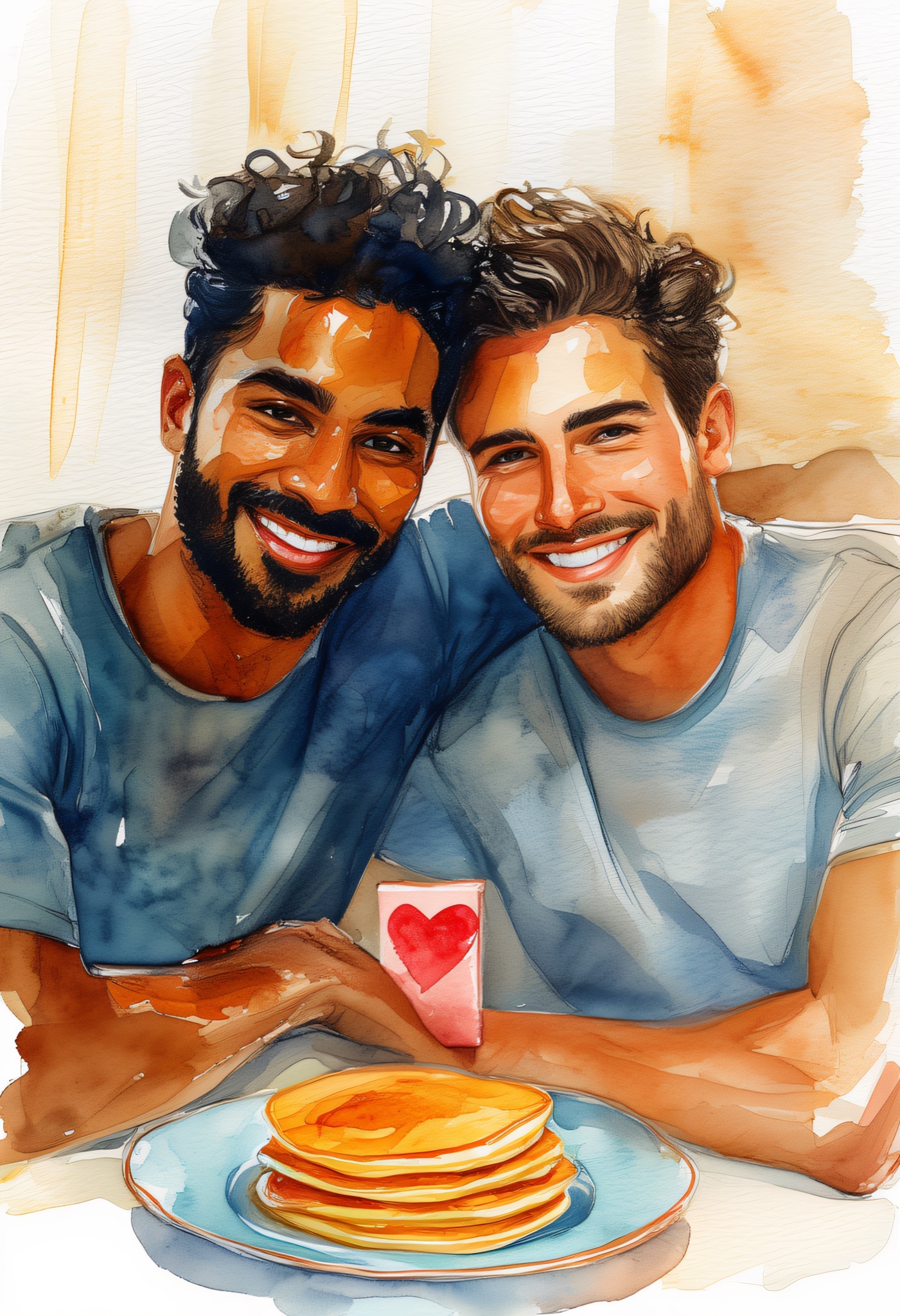 Sunlit Beach Embrace