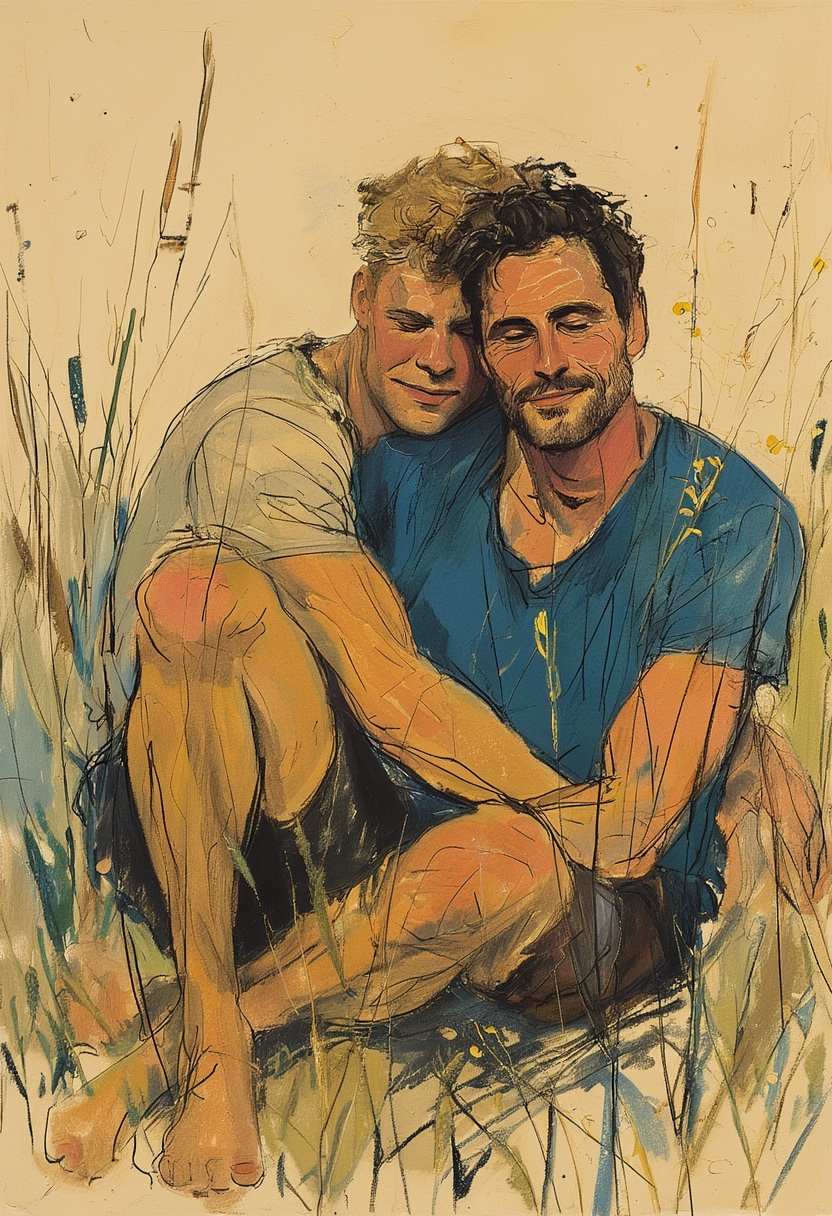 Sunlit Beach Embrace