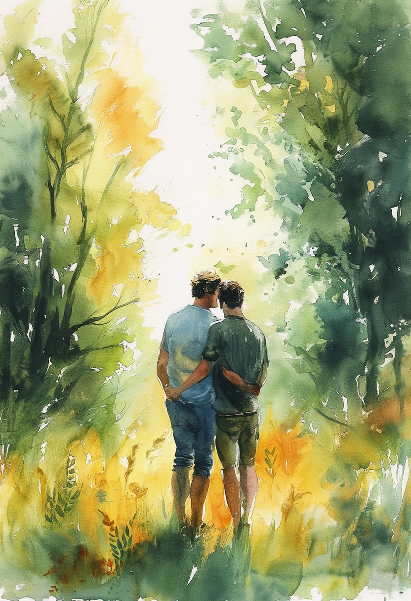 Sunlit Forest Embrace