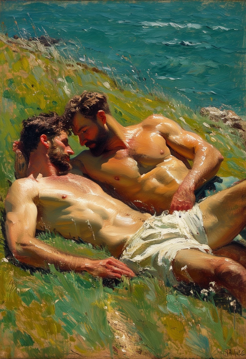Sunlit Hillside Embrace