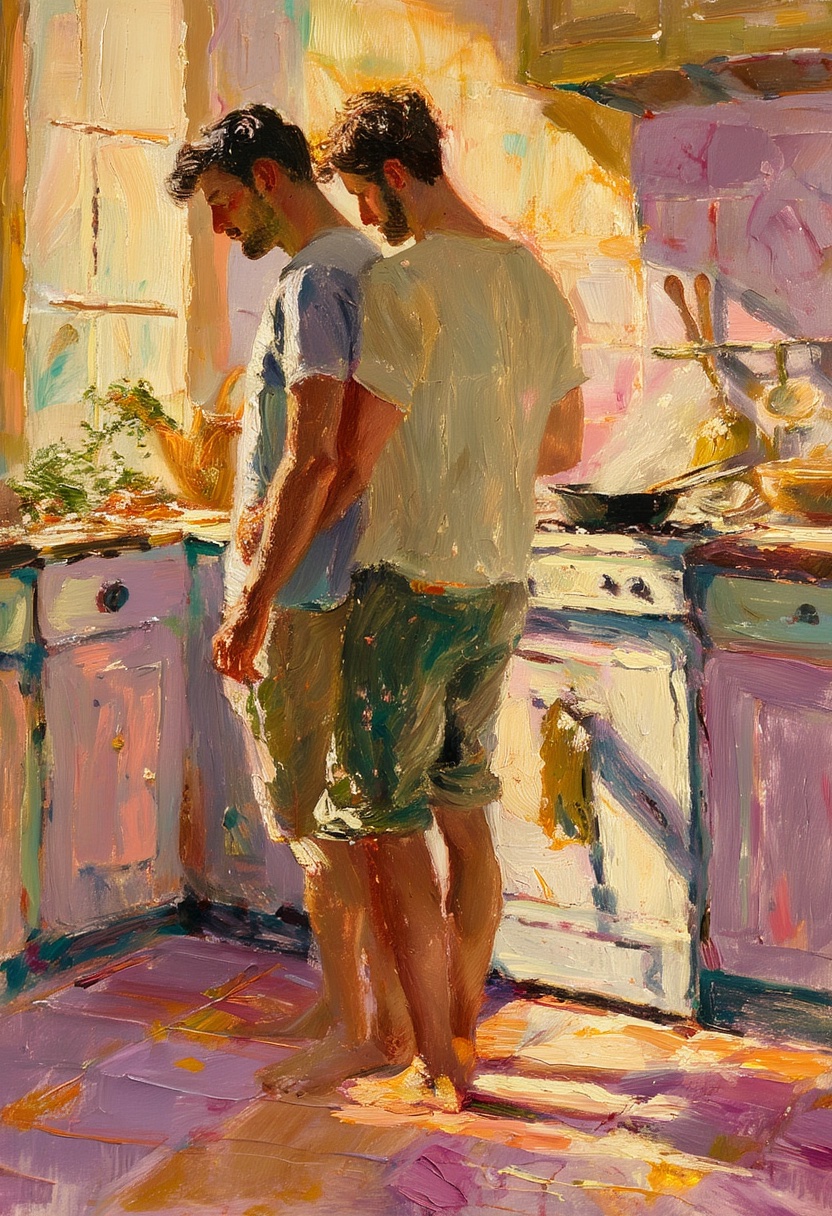 Sunlit Kitchen Embrace
