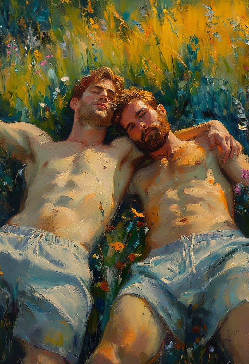 Sunlit Meadow Embrace