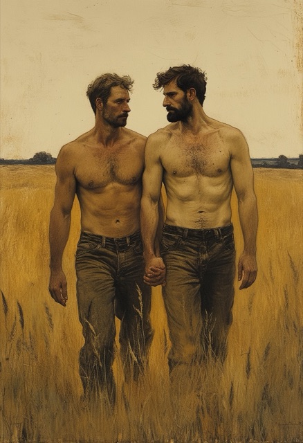Dawn's Embrace in Golden Wheat