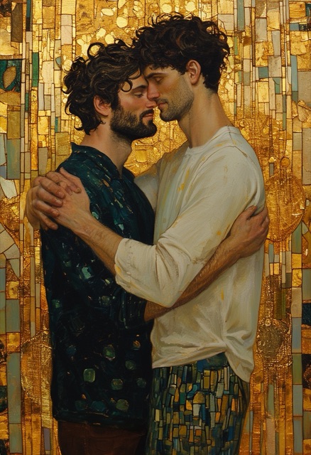 Golden Mosaic Embrace