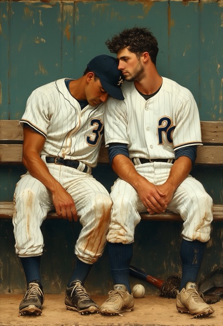 Painted Bench Teammates Embrace