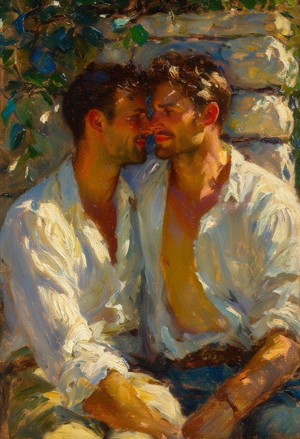 Sunlit Garden Embrace