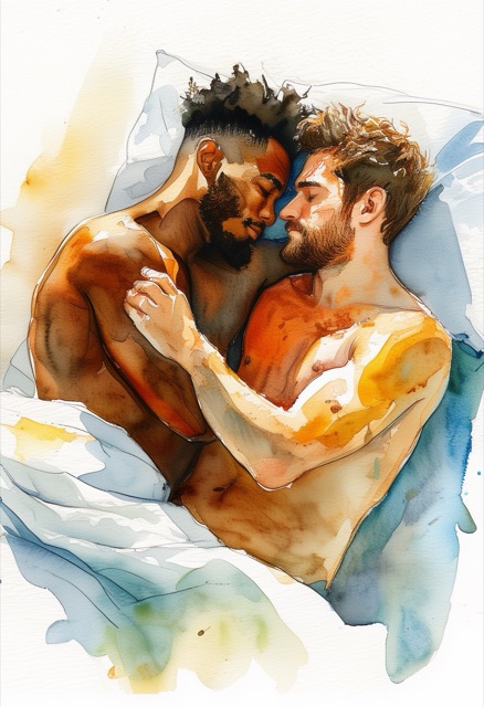 Watercolor Embrace Mediterranean Tones