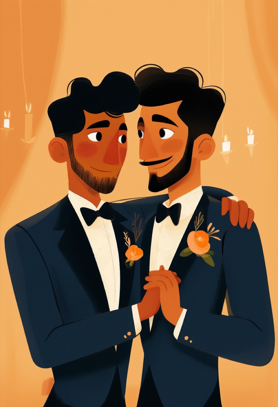Two Grooms In Tuxedos Wedding