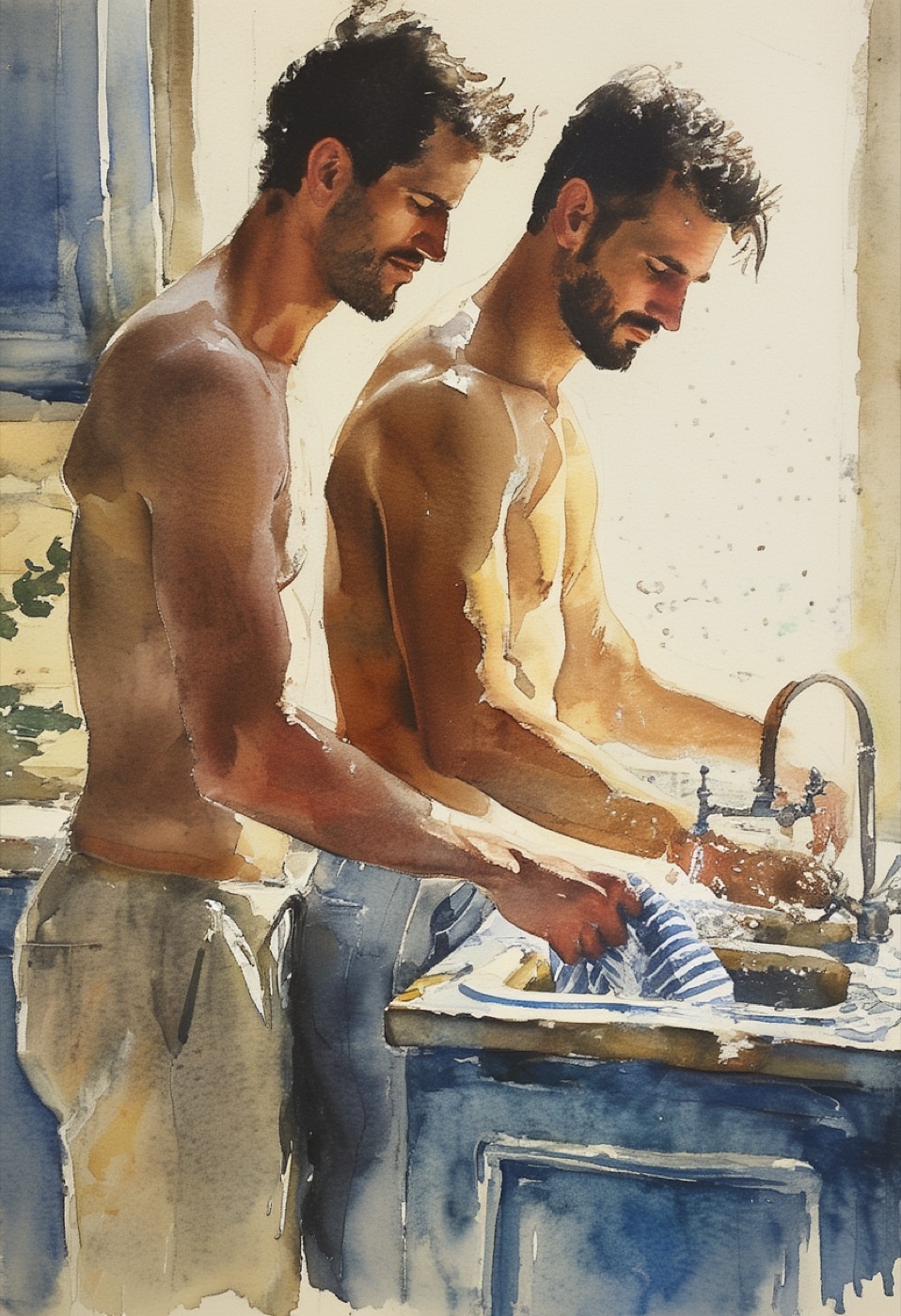 Watercolor Companions Dishwashing