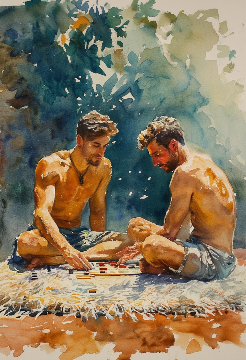 Watercolor Game Night